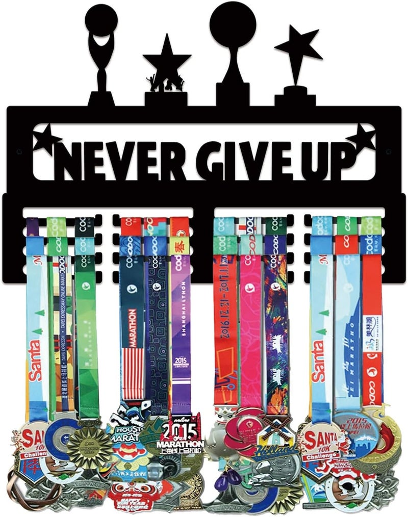 Resama Medal Hanger Holder Display Wall Rack Frame Shelf-Medal Hanger Awards Ribbon Soccer,Gymnastics,Holder Display Rack for 60 Medals - Image 1